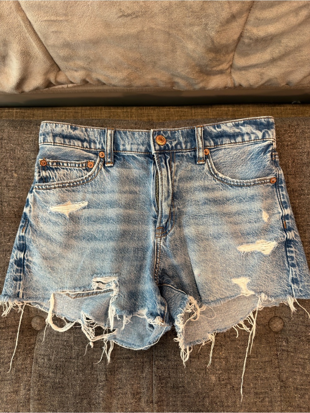 American Eagle Distressed Denim Cutoff Shorts-2